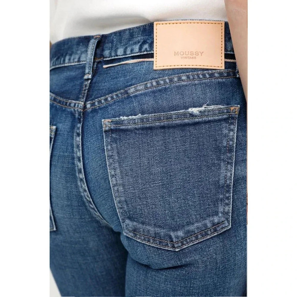 MOUSSY VINTAGE Ingraham Skinny Denim Jeans Dark Blue Size 25 - Picture 6 of 14